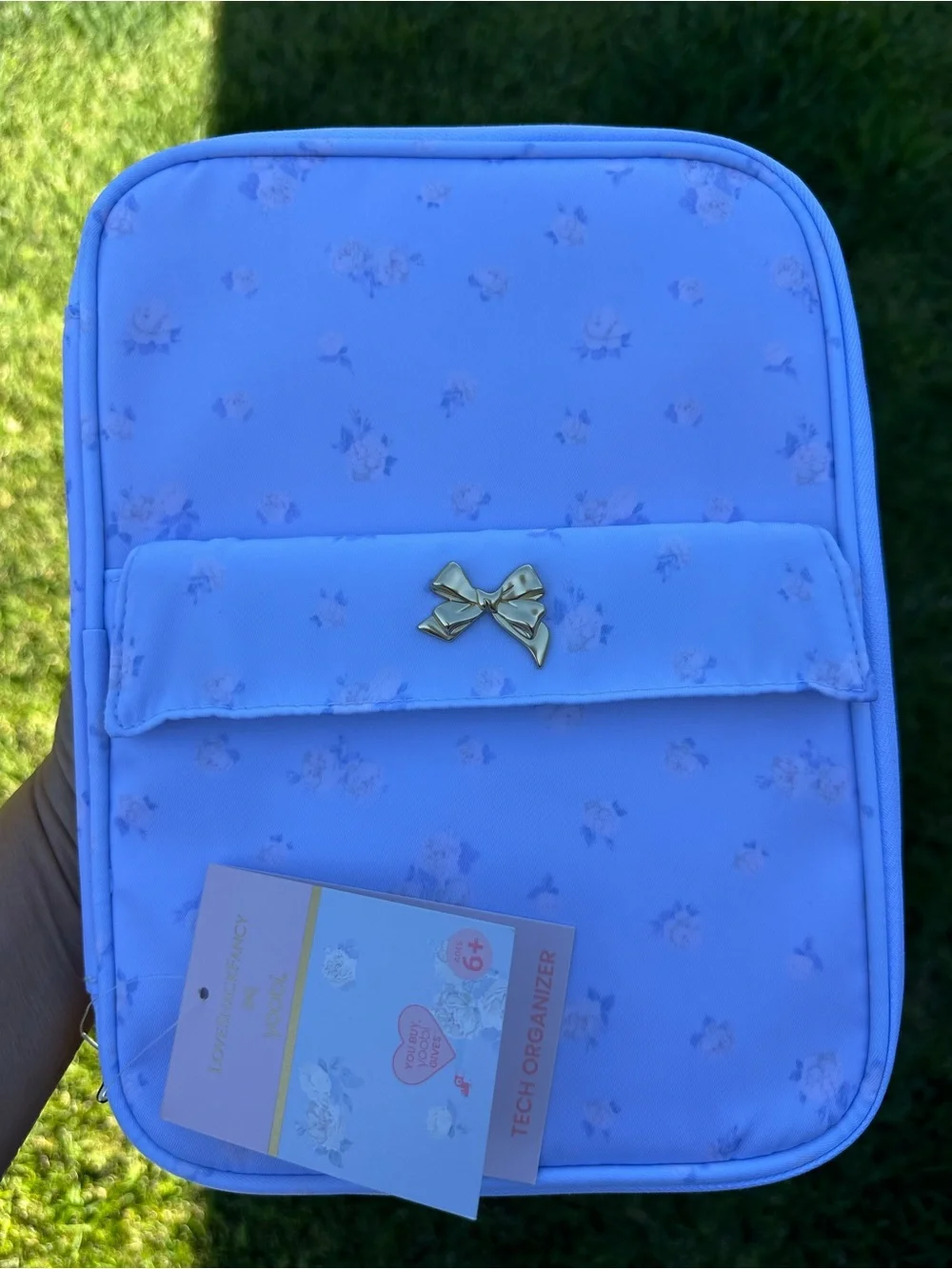 LoveShackFancy Lavender x Yoobi Tech Organizer Everblooming Rosettes